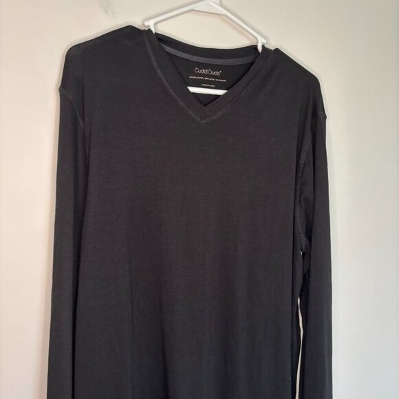 CUDDL DUDS Long Sleeve Tee Womens L Base Layer Black Stretch Winter - Picture 1 of 5